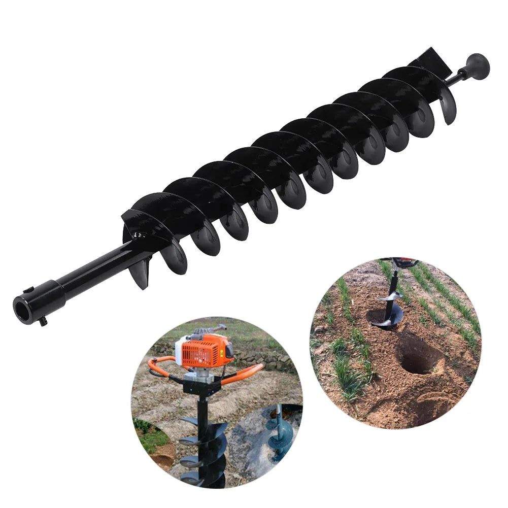 Earth Auger Drill Bit Farm Planting Seeding Hole Digger 100x800mm Dual Blade Hole Digger Drill Bit