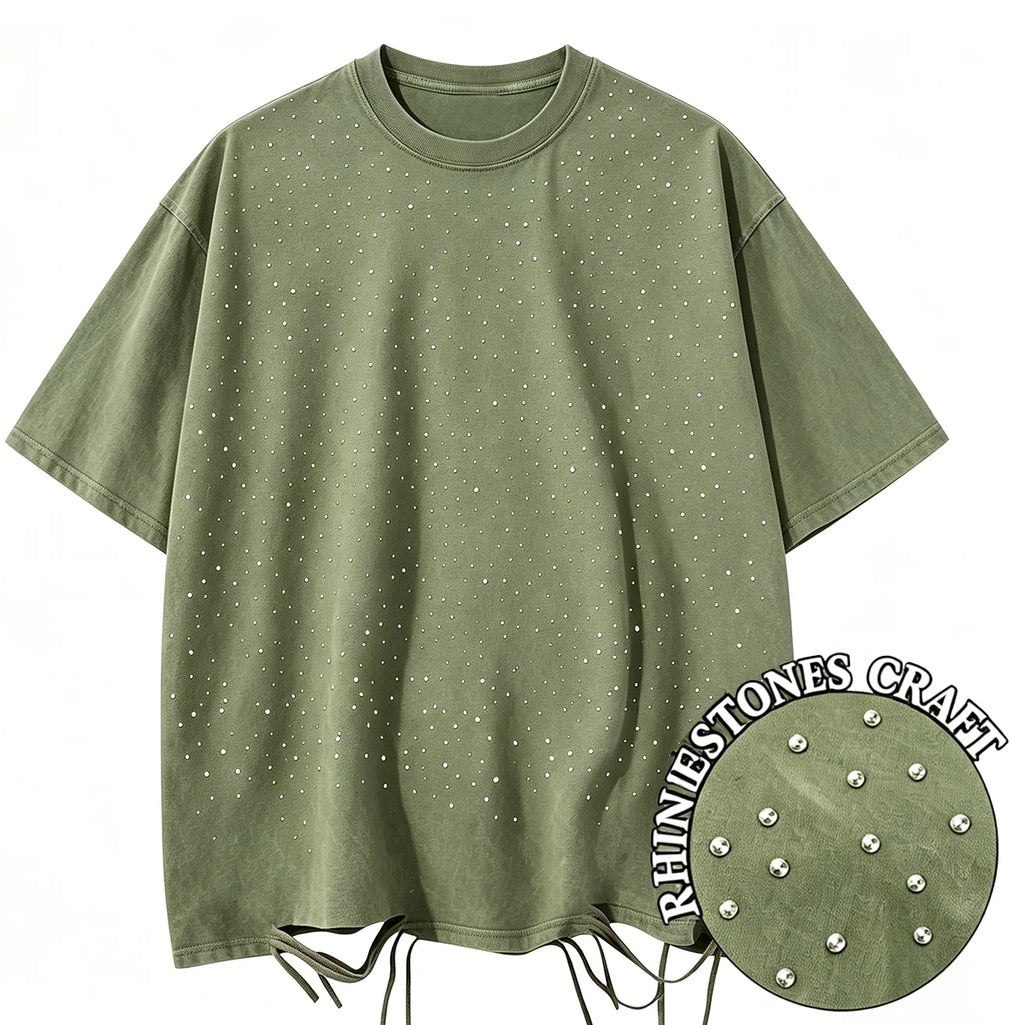 Solid Washed And Distressed T Shirt Men Trendy Loose Holes Clothes Summer Breathable Fitting Pure Cotton Soft Unisex T-Shirt
