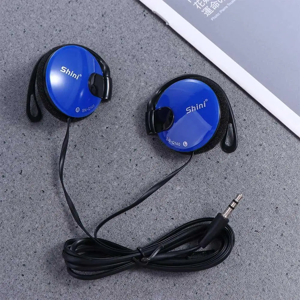 3.5mm Bass Headphones Ear Hook Headset Sports Earphone Wired Earpiece For Mp3 Computer Mobile Telephone