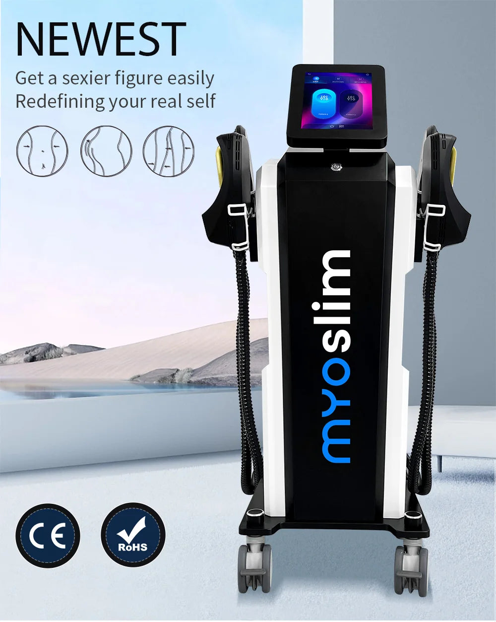 EMS Body Sculpt Machine RF Sculpting Weight Loss Burning Fat Slimming Muscle Equipment Stimulation 6500W  MYOslim
