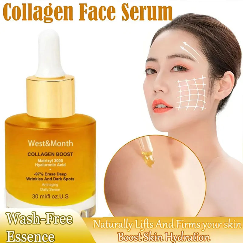 Face Serum Wash-Free Collagen Essence Deep Hydration Moisturizer Nourish Improve Skin Elasticity For Skin Care Face Lotion