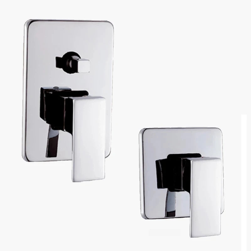 BECOLA Solid Brass Polished Chrome Or Black Single Handle 1-3 Way Wall Mount Bathroom Shower Mixer Control Valve