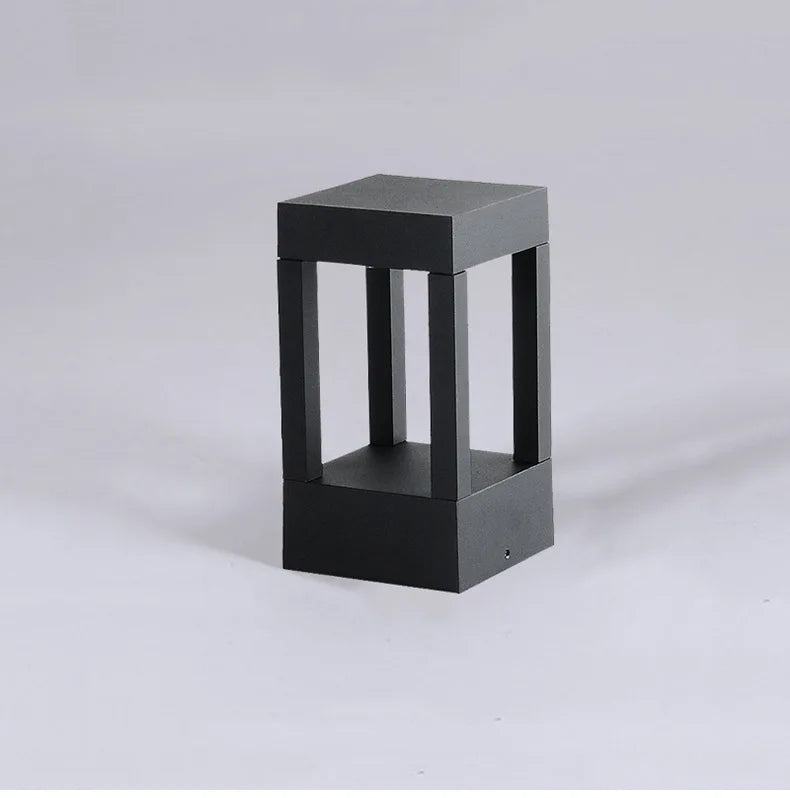 Square Outdoor Garden Lawn Lamp IP65 Waterproof Aluminum LED Pathway Light Modern Courtyard Porch Landscape Bollard Light Decor