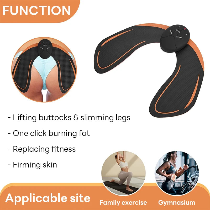 EMS Muscle Stimulator Buttocks Muscle Massager Hip Trainer Fitness Fat Burning Buttocks Arm Abdomen Trainer Apparatus Slimming