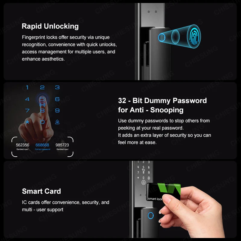 Wifi Tuya APP 3D Face Recognition Smart Door Lock With Camera Video Call Voice Intercom Digital Door Lock Automatic Door Lock