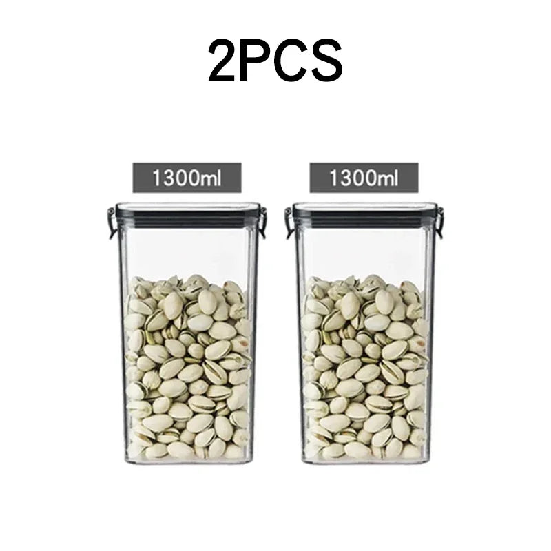 Kitchen Food Storage Containers Organizers for Pantry Fridge Organizer Jars With Lid Plastic Storage Container Spices Boxes