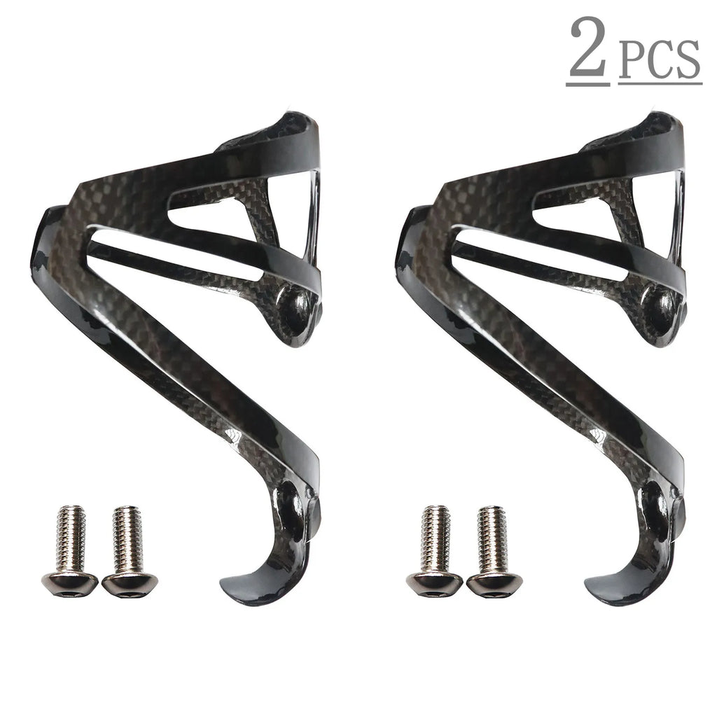 2Pcs Full Carbon Fiber Bicycle Water Bottle Cage MTB Road Bike Bottle Holder Ultra Light Cycle Equipment Matte/Glossy 4 Colors 1