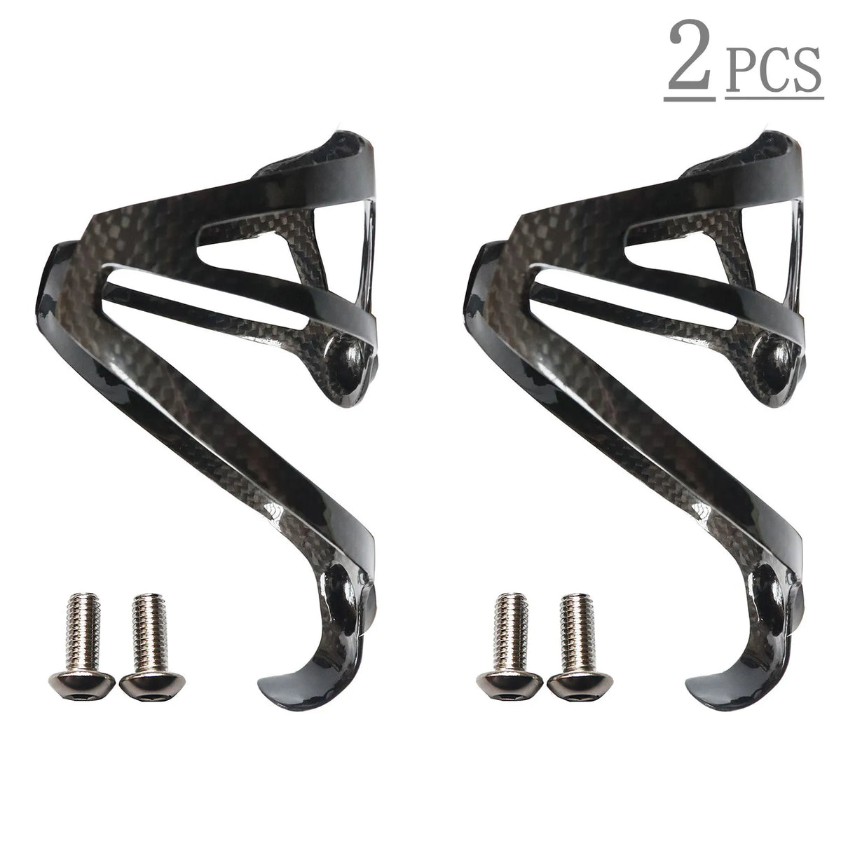 2Pcs Full Carbon Fiber Bicycle Water Bottle Cage MTB Road Bike Bottle Holder Ultra Light Cycle Equipment Matte/Glossy 4 Colors 1