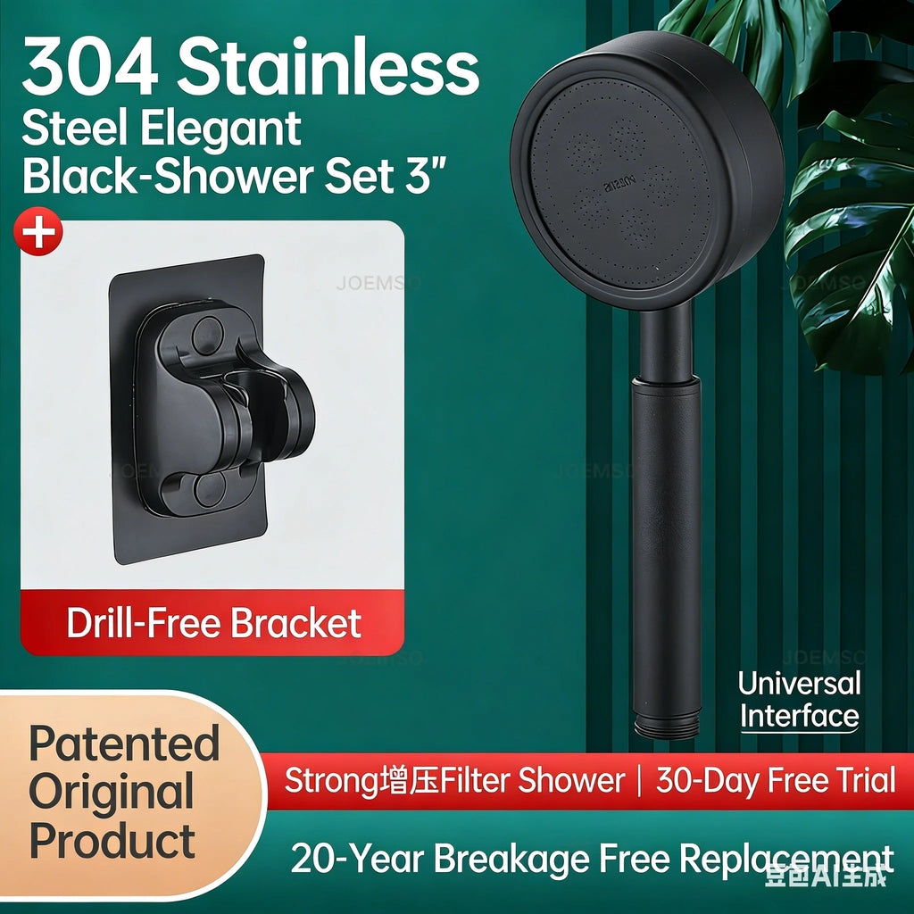 304 stainless steel shower head, handheld shower head for bathroom bathing, bathroom shower head