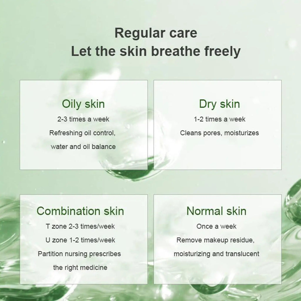 Green Tea Solid Cleansing Mask Acne Blemish Treatment Cream Blackhead Removal Natural Plant Formula Mild Skincare Solution