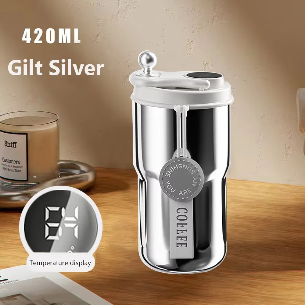 Smart Thermos Cup Bottle Water Digital LED Temperature Coffee Cup Stainless Steel Vacuum Cup Office Cup Business Drinking Mug