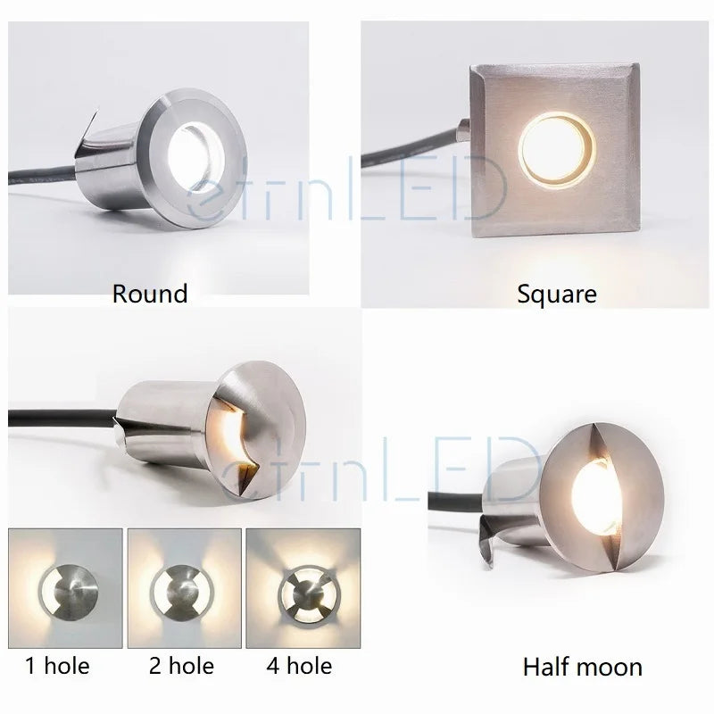 IP68 Waterproof Led Underground Light Outdoor Terrace Spot 12V RGB Garden Decoration Dimmable Recessed Floor Deck Lamp 3W DMX512