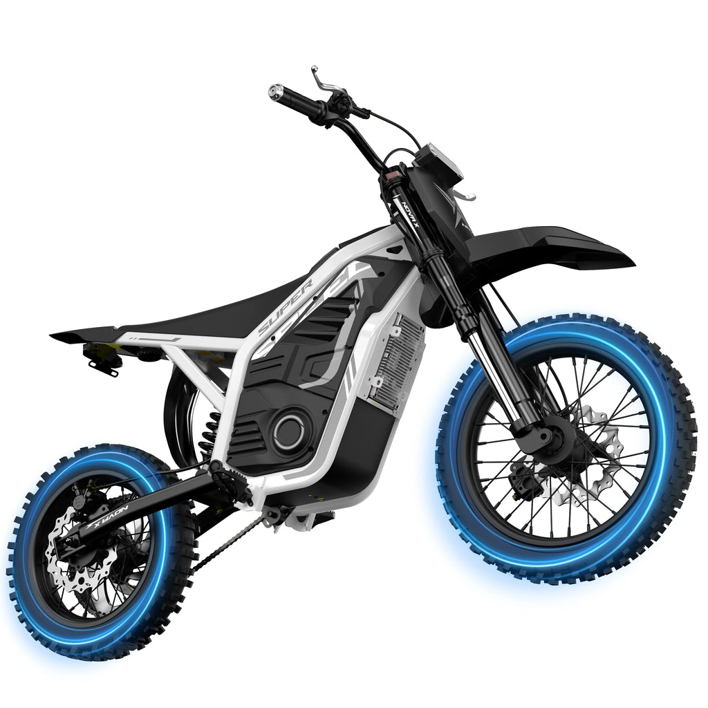 Eskute Nova X Electric Dirt Bike for Teens & Adults, 14"/12" Fat Tire Electric Motorcycle, 48V23AH Battery Nova Ebike 35-46MPH Ebike, Full Suspensions E-Moped for Kids, Teens & Adult