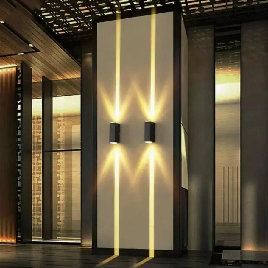 LED Indoor Outdoor Wall Lamps Villa Courtyard Pillar Spotlight Stair Lighting Boundary Home Illumination