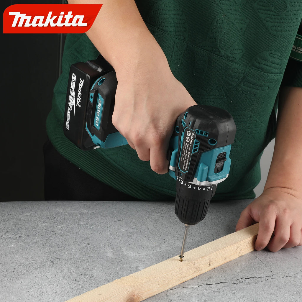 Makita DDF487 18V Brushless Screwdriver Electric Drill Impact Drill of Decoration Team Power Tools for Makita 18V Battery,10mm