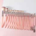 20 Pink Makeup Brushes Set For Blush Foundation Eyeshadow And Concealer Brush Makeup Tools
