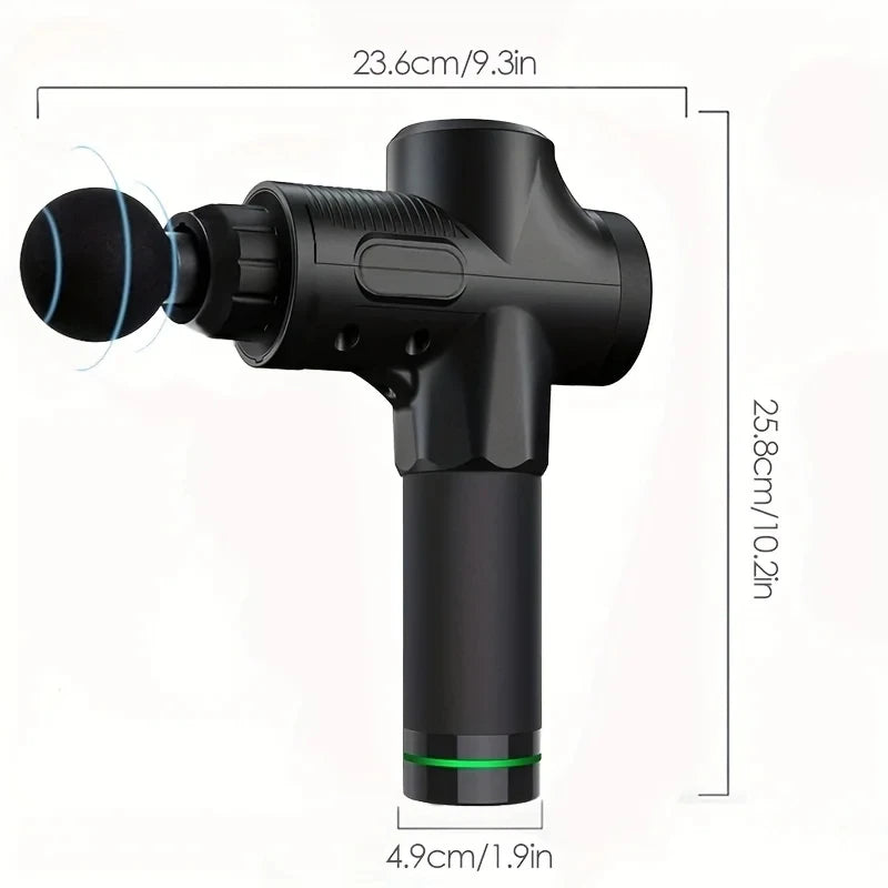 30 Levels Deep Muscle Massage Gun Electric Percussion Pistol Massager For Body Neck Back Leg Fitness Tool
