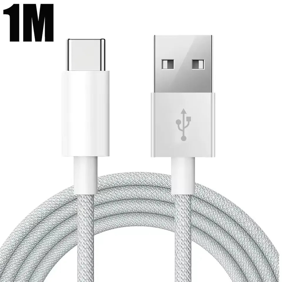 USB C Mobile Phone Cable Fast Charging USB A To Type C Nylon Braided Cord for Carplay IPhone 15/16 Pro/15 Pro Max/15 Plus