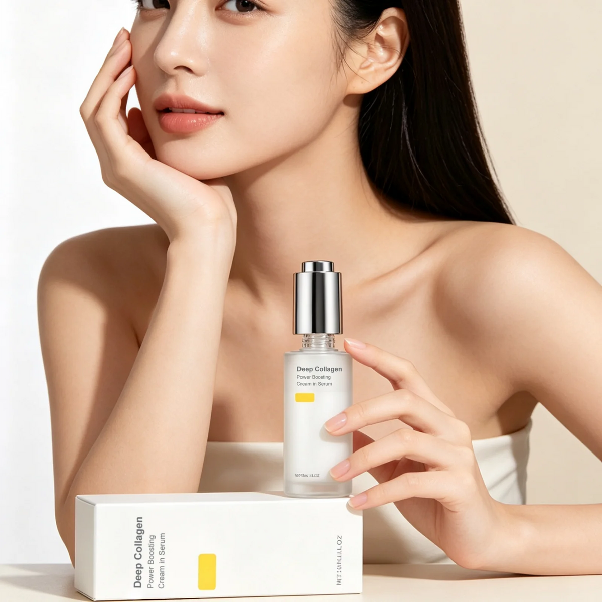 Deep Collagen Serum Skin Elasticity Anti Fine Lines Smooth Skin Texture Brighten Moisturizing Facial Nourishing Daily Care Serum