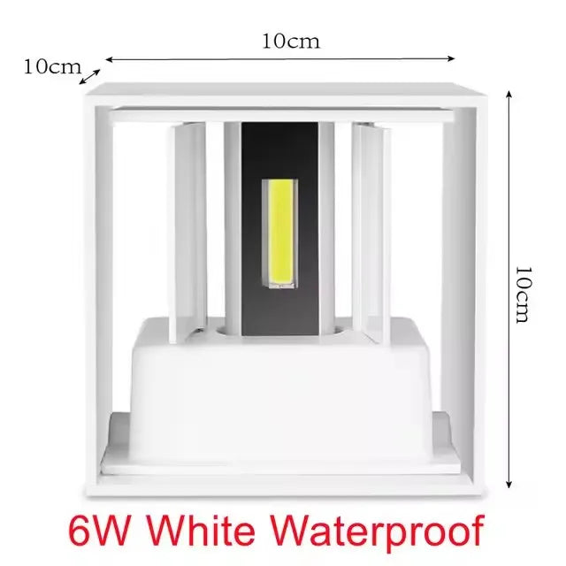 6W 12W LED Wall Light Outdoor IP65 Waterproof Modern Nordic Style Indoor Wall Lamps Living Room Porch Garden Balcony Lamp