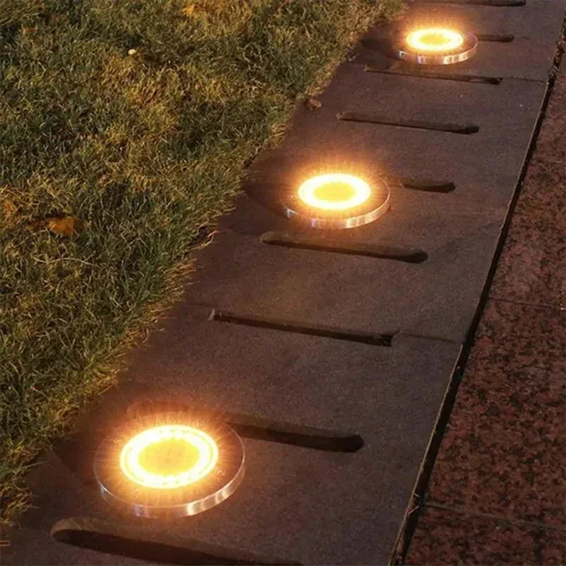 1/4/8Pack Solar Lights Outdoor 8/20LEDs Disk Underground Lamp Spotlight Buried Solar Light for Home Garden Lawn Yard Decoration
