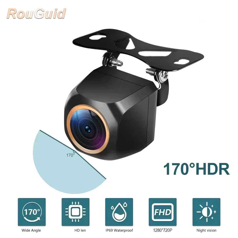 AHD 1920x1080P Car Rear View Camera 200° Fisheye Golden Lens Full HD Night Vision Vehicle Back Car Reversing Front Camera