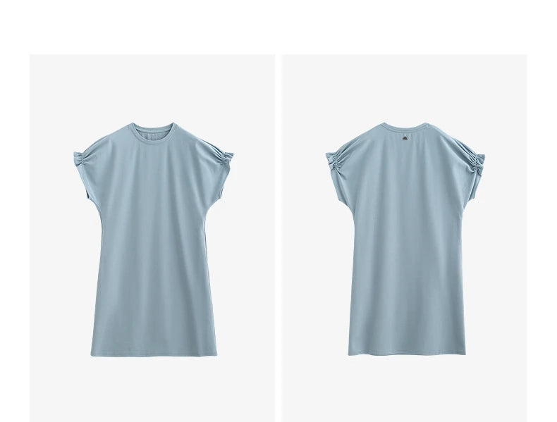 TOYOUTH Women Dress 2025 Summer New Short Sleeve Holiday Casual Dress 8529058