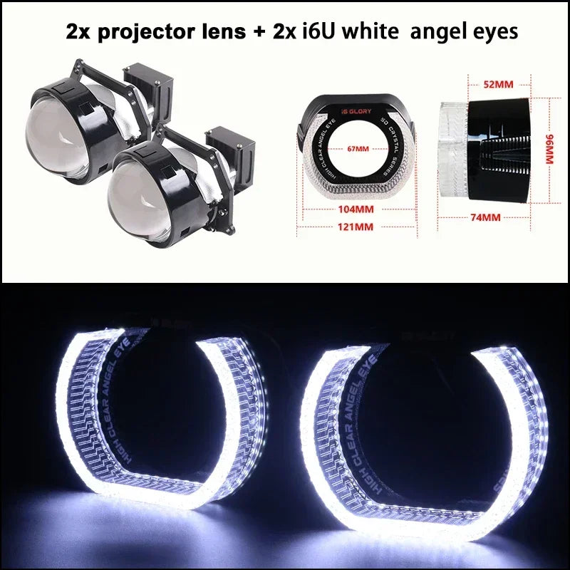 SANVI 3.0 Bi LED Lenses for Headlights Ice Lense Auto LED Projector Headlight Hella G5 3R Projector 110W Car Light Retrofit