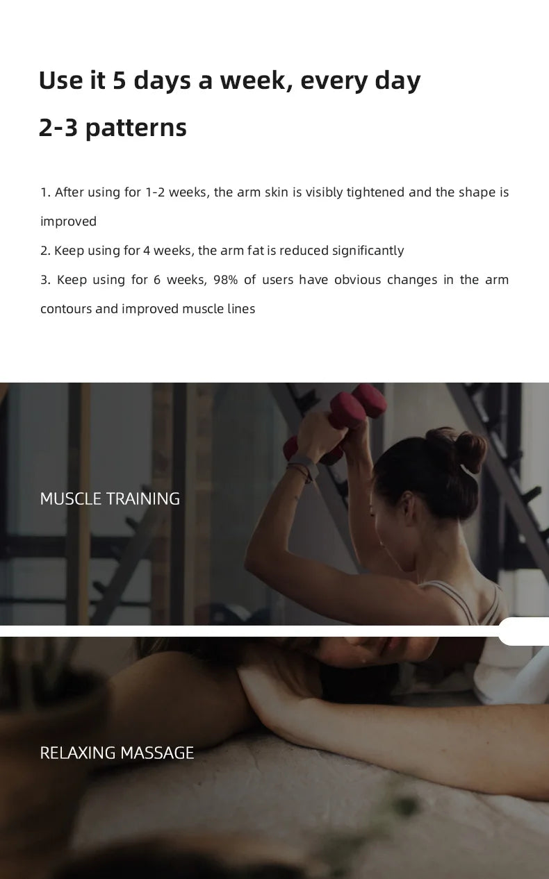 Electric Muscle Stimulator ABS Toning Belt,Gym Sports Weight Loss Body Shaper Vibrator Arm Belly Waist Massager EMS Arm Traine