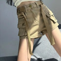 Large Pocket Denim Shorts Women Stretch Slim Fit High Waist Sexy Butt Lifting Hot Pants Summer Fashion Babes Casual Y2k Clothes