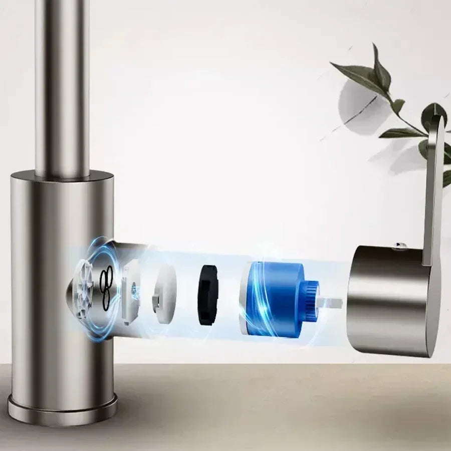 Waterfall Basin Faucets Deck Mounted Kitchen Cold Hot Mixer Tap 4 Modes Sprayer Bathroom Faucet Single Handle Tap Household