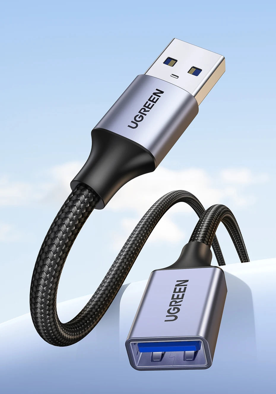 Ugreen USB 3.0 Cable USB Extension Cable Male to Female Data Cable USB3.0 Extender Cord for PC TV USB Extension Cable