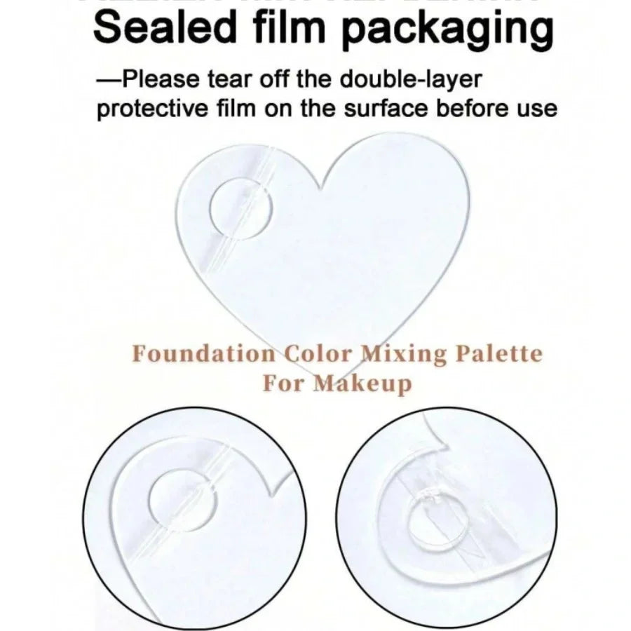 Clear Acrylic Makeup Mixing Palette Portable Multifunction Cosmetic Foundation Art Blending Palette for Eyeshadow Lipstick Nail