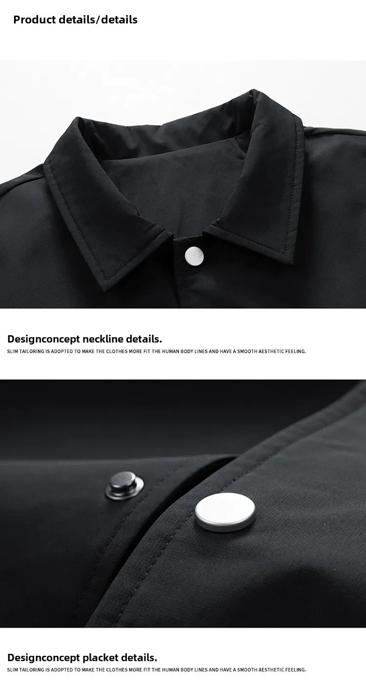 DIY logo Casual Japanese Coach Jacket Men's Spring Autumn New Brand Leisure Work Shirt Sle Open Cardigan Outerwear