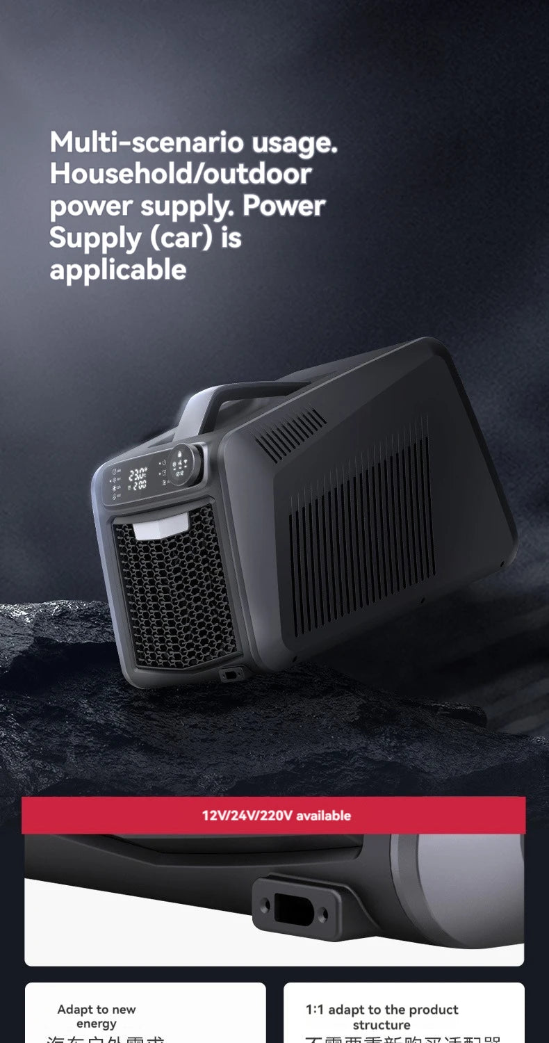 Portable portable air conditioner with integrated compressor, powerful cooling outdoor air conditioner