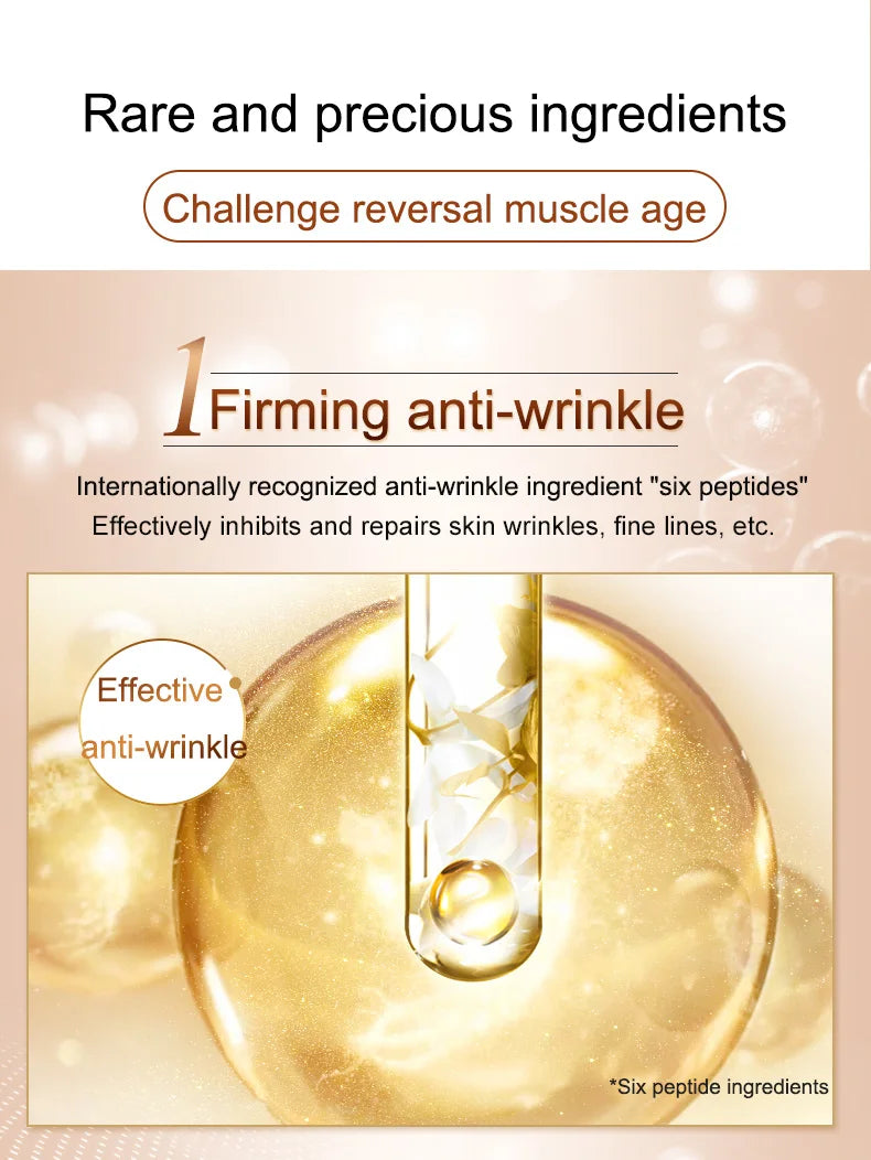 Korea Anti Aging Wrinkle Remover Face Cream Dry Skin Hydrating Facial Lifting Firming Day Night Cream Peptide Serum 50g