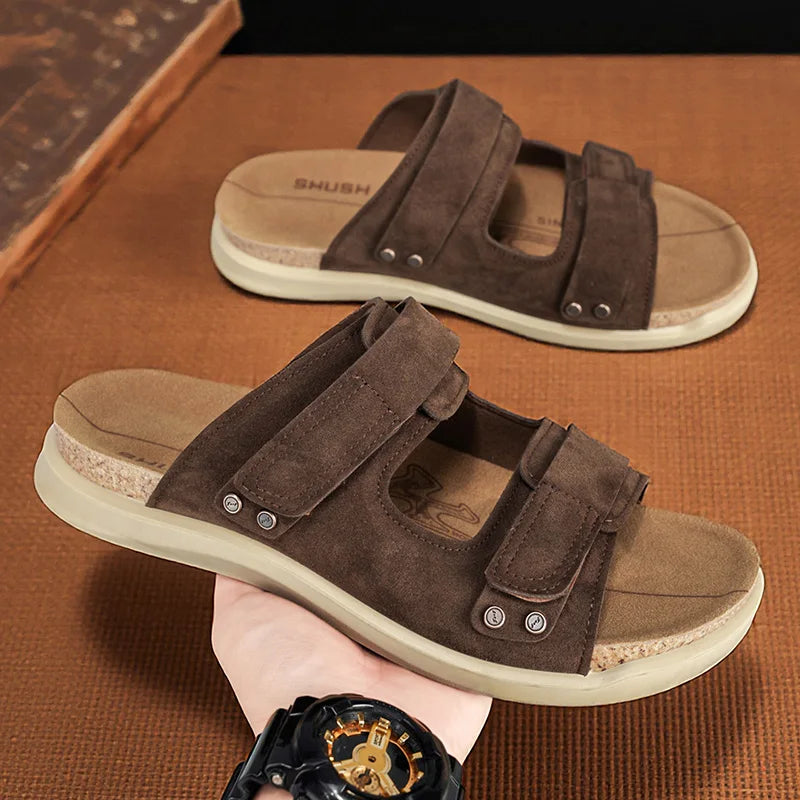 Sandals Breathable Soft Flat Shoes Men Slippers Breathable Casual Shoes for Men Beach Sandals Summer Fashion Shoes Luxury