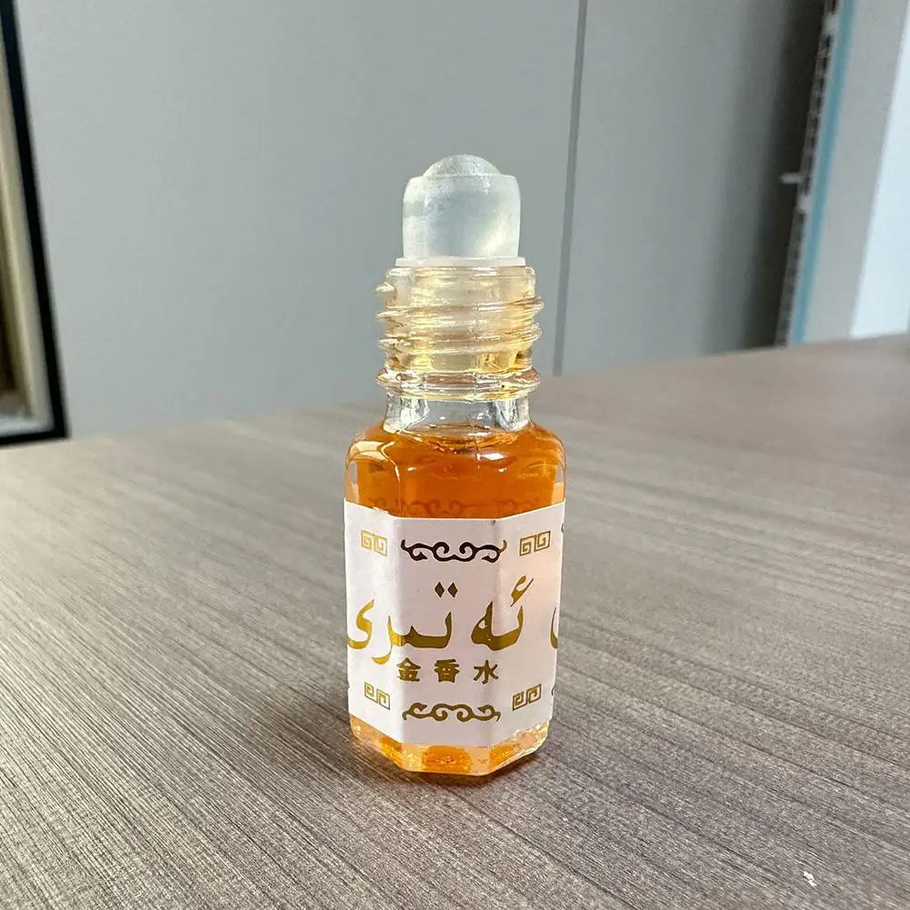 Arabian Gold Perfume Oil Roll On Bottle Long Lasting Fragrance Body Perfume Unisex Portable Long Lasting Scent Body Fragrance