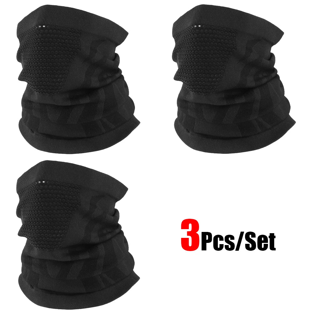 1pc/2pcs/3pcs Unisex Winter Breathable Warm Ski Mask Bike Motorcycle Half Face Mask Scarf Outdoor Hiking Fishing Cycling Mask