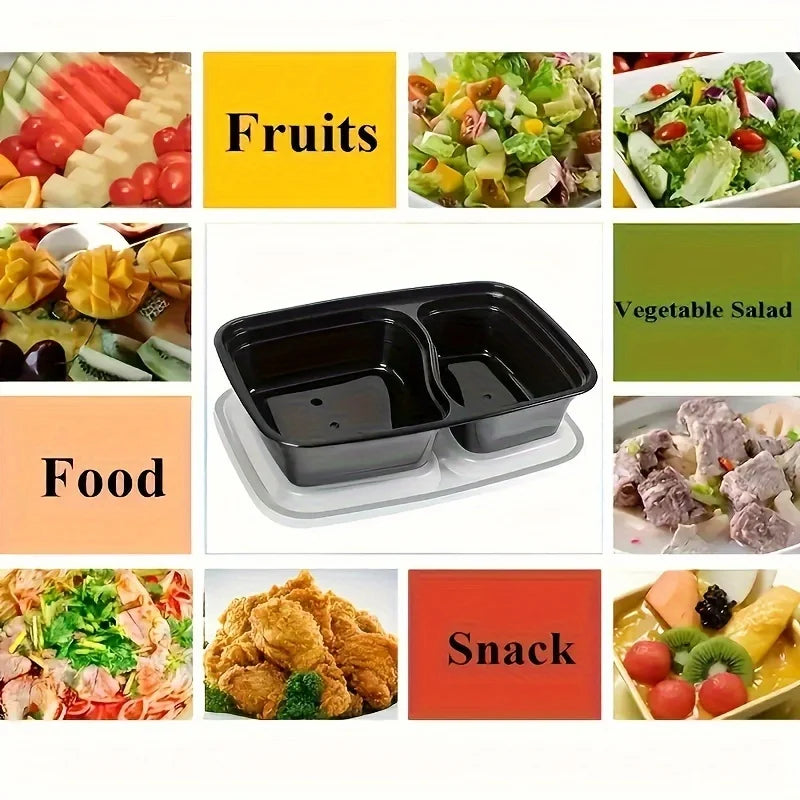 15Pcs Disposable Lunch Box, Takeaway Box, Fast Food Lunch Box, Cake Dim Sum Box, Fresh-keeping Box, Stackable with Cover