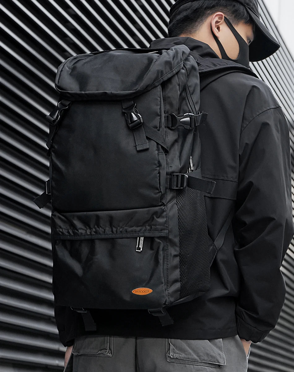 55L Outdoor Waterproof Large Capacity Oversized Hiking Bag Sport Climbing Travel Backpack for Men Women, Lightweight Luggage Bag