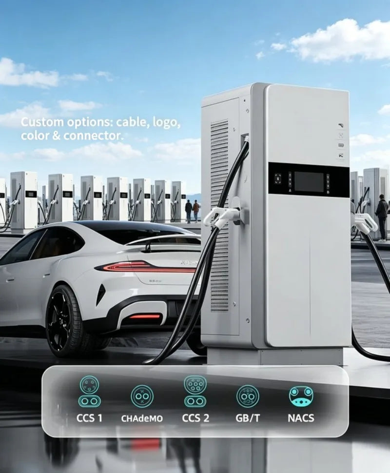 120kW 240kW Customized DC EV Charger OCPP Level 3 Commercial Floor Mounted Charging Station