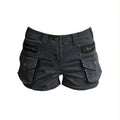 Denim Shorts Women's Summer Three-dimensional Pocket Retro Overalls Multi-pocket Hot Pants