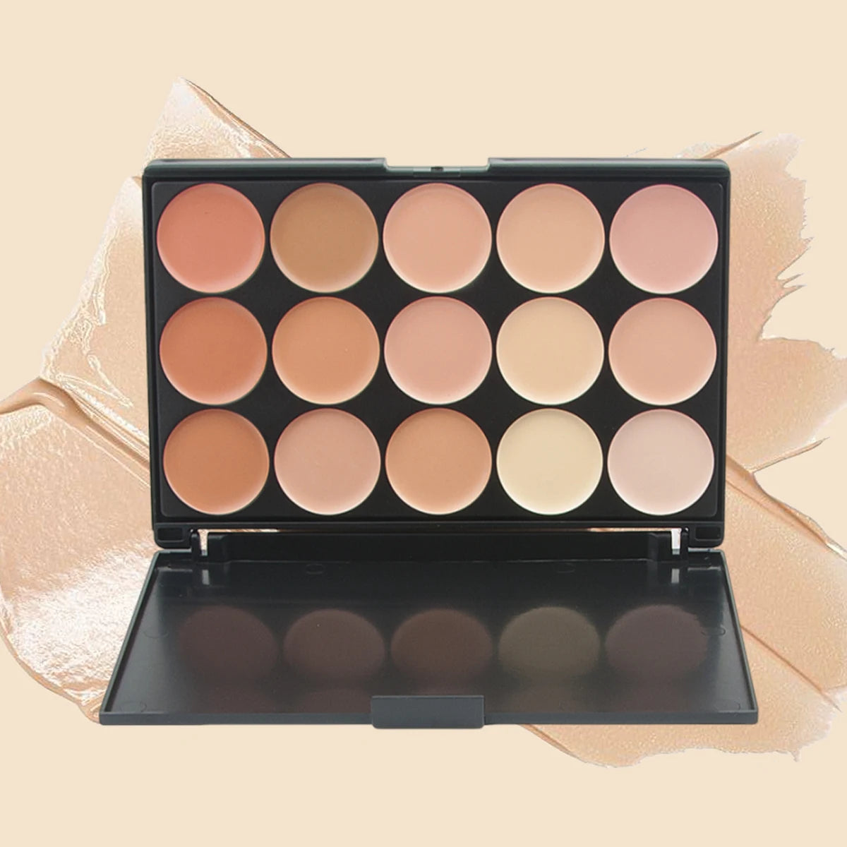 15 Colors Face Concealer Cream Contour Palette,Moisture Cream Makeup Foundation Full Coverage Foundation Covering Perfect Makeup