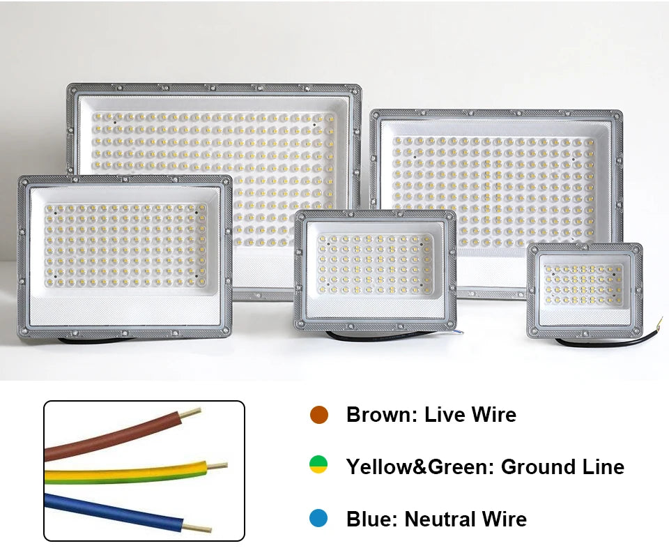 Outdoor LED Flood Light 500W 300W 200W 220V Motion Sensor Waterproof  Spotlight Garden Lighting Landscape Floodlight Street Lamp