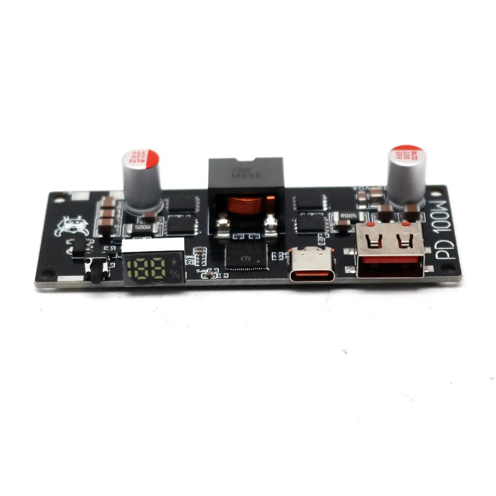 100W Fast Charge Power Bank Module IP5389 2S 3S 4S 5S Bidirectional USB-C Charger/Discharger POWER LED Display For Laptop/Drone