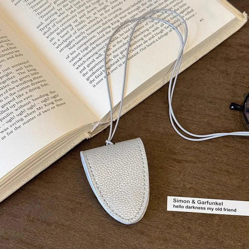 Leopard Print Eyeglasses Storage Bag Durable Hanging Neck Clip Easy Access Protection Simple Pendant Design