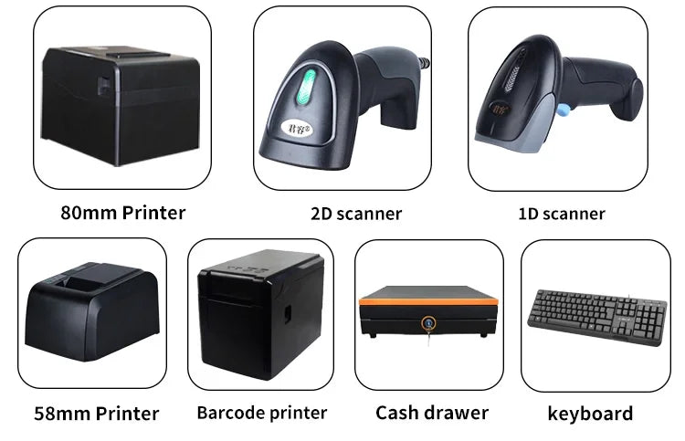 15 Inch POS Terminal for Restaurant Ordering Android Touch Screen POS All in One With Dual Display