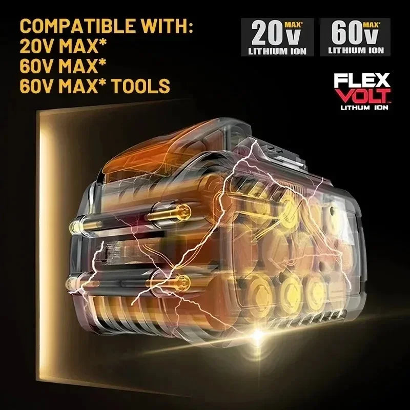 100% Original DeWALT Battery 20V/60V 6Ah 9Ah MAX FlexVolt for DCB606 DCB205 DCB206 DCB209 DCB182 Power Tool with Battery