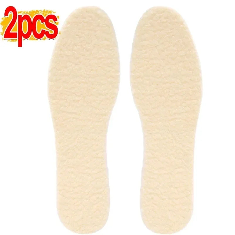 Natural lamb fleece insoles men women Winter keep warm insole soft wool thicken shoepad cashmere shoes insert thermal shoe pads